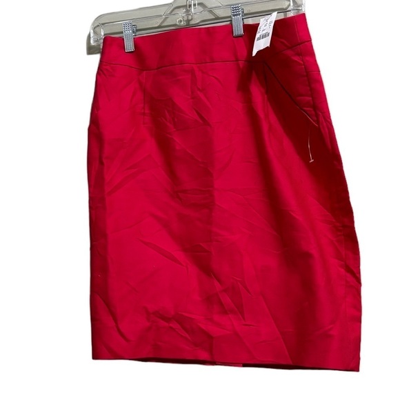 New JCrew Sz 4 Pencil Red skirt in double-serge cotton - Picture 3 of 6